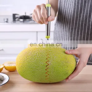 2 in 1 Multifunction Kitchen Tools For DIY Fruit Salads Melon Baller And Carving Knife thumbnail-2