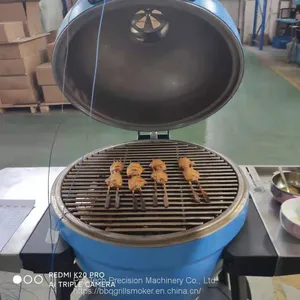 OEM ODM New Metarial 20 Inch Ketchen Charcoal BBQ Smoker Stainless Steel Kamado Grill thumbnail-3