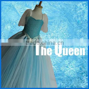 Elsa Dress Cosplay Costume in Frozen Elsa Girls Dress thumbnail-1
