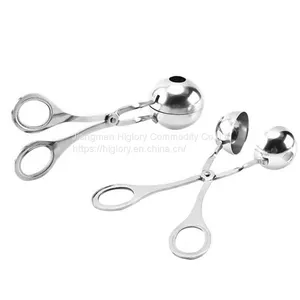 Non-Stick Stainless Steel Meat Baller Tongs Cake Pop Meatball Maker Ice Tongs Salad Tong Dough Scoop thumbnail-3