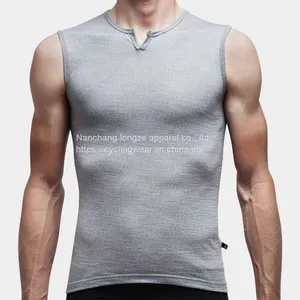Men's Merino Wool Tank Top Sleeveless Shirt for Riding Cycling thumbnail-1