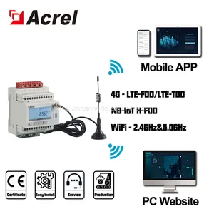 High Quality Smart Automatic Din Rail 45~65Hz Wifi Wireless Electricity Energy Meter 3x1(6)A AC for Building Factory Smart Grids thumbnail-2