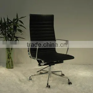 Replica Top Quality Chinese Genuine Leather Classic Black Color Charles and Ray Lift Swivel High Back Chair thumbnail-2