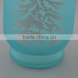 Coloured Glass Flower Vases Painted Vases Glass Decorative Items thumbnail-4