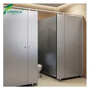 Customized Compact Laminate Anti Fire Waterproof HPL Toilet Cubicle Partition thumbnail-4