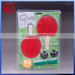 Mini Desktop Indoor Game Poplar Wooden Table Tennis Racket With Table Tennis Ball Set Wholesale thumbnail-1