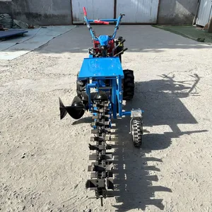 Chain Trenching and Grooving Machine With Single and Double Chains for Fertilizer Spreading, Pipe Burying, and Trenching thumbnail-1