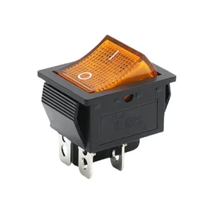 Illuminated Rocker Power Switch 10A 250V AC Compact 22mm Cutout for Control Panels thumbnail-3