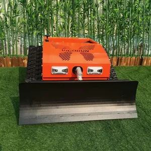 Industrial Grade Cordless Petrol Gasoline Engine Remote Control Rubber Track Lawn Mower Brush Cutter Mulcher Vigorun thumbnail-1