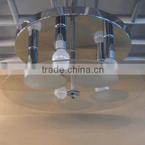Silver Ceiling Glass Fan Type Lighting thumbnail-2
