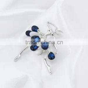 European Style Fashion Brooch Vintage Silver Dancer Brooch thumbnail-3