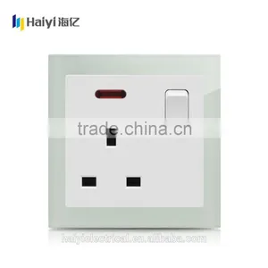 13A Socket AQUA Glass Panel UK Standard 13A Electrical Wall Socket thumbnail-2