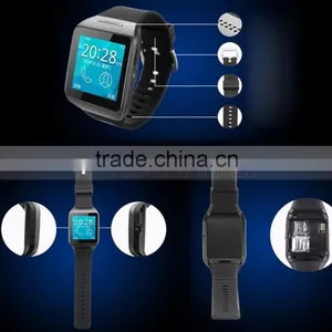 3 Colors Silicone Touch Screen SIM Camera Smart Hand Watch Mobile Phone Cell Phone thumbnail-5