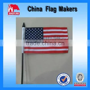 Cheap Custom 12"x18" Hand Flag Maker USA Flag thumbnail-1