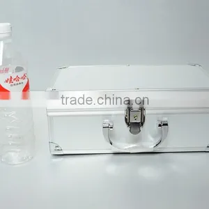 AN55 ANPHY Plain Color Aluminum Jewelry Box Cosmetic Suitcase Journey Case Metal Accessory Handle and Lock 29*18*11cm 1kg Silver thumbnail-4