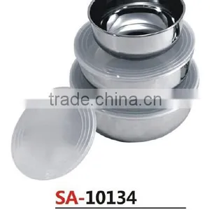 Promotion Products Kitchen Rena Ware Stainless Steel Metal Salad Master Mixing Bowls 14/18/20CM 0.8/1.5/2.2L thumbnail-1