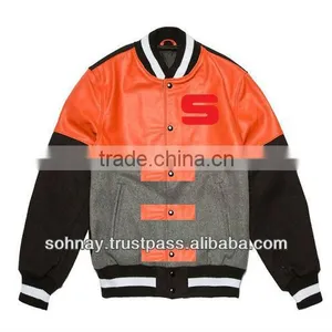 Varsity Jackets Made by Wool and Leather thumbnail-1