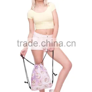 High Quality 3D Printed Fashion Silk Make Drawstring Bag thumbnail-4