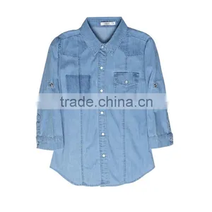 2015 New Designed Jeans Shirt for Women DS130013 thumbnail-1