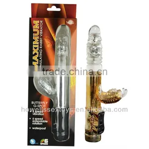 Sex Toys UP and Down Little Butterfly Vibrating Penis and Beads thumbnail-1
