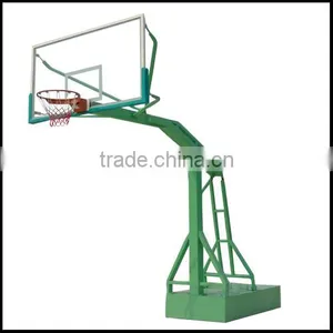 Manul Hydraulic Folding Basketball System/pole thumbnail-1