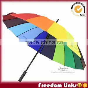 Straight Umbrella Logo Customized With EVA Wooden Handle Quality Choice thumbnail-2