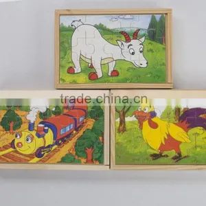 Wooden Jigsaw Box Puzzle 4 in 1 thumbnail-1