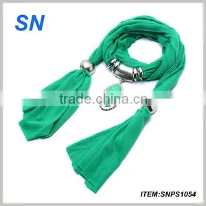 Water Drop Pendant Jewelry Scarf for Ladies thumbnail-1