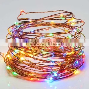 USB Operated 5V 10 Meter 100 Led RGB Christmas Holiday Wedding Party Decoration Festival LED Copper Wire String Fairy Light Lamp thumbnail-1