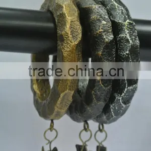 Curtain Accessory Heavy Gauge Metal Curtain Ring W/Small Ring Clip And Eyelet for 25mm/28mm or 32mm Curtain Rod/Pole thumbnail-5