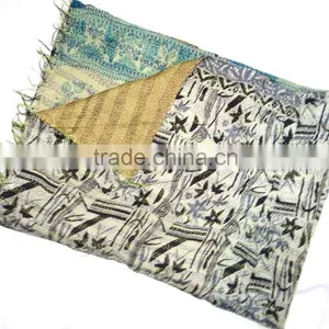 Handmade Silk Kantha Reversible Silk Stoles thumbnail-2