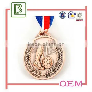 Zinc Alloy Sports Award Medals With Ribbon China Factory thumbnail-1