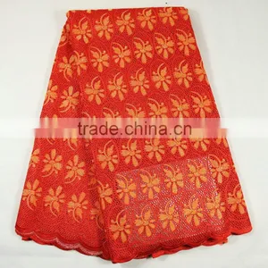 African Embroided Fabrics Swiss Voile Lace High Quality New Arrival in Switzerland thumbnail-1