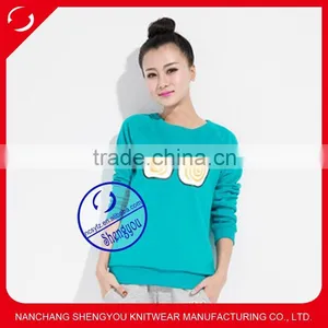 Cheap Wholesale Custom Printing Womens Crewneck Sweatshirt thumbnail-1