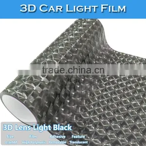 Trade Assurance 0.3*9m Light Black 3D Vinyl Car Light Sticker Film thumbnail-1