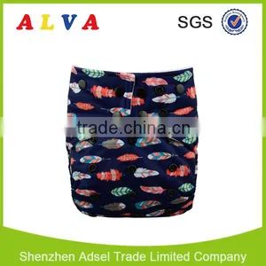 Alva 2016 New Design Double Colorful Snaps Baby Cloth Diaper Wholesale Baby Nappy thumbnail-4