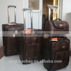 China Supplier Brown Spinner pu Travel Luggage thumbnail-1
