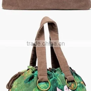 Traditional Design Custom Handbag, Canvas Fabric Custom Handbag,elegant Lady Custom Handbag thumbnail-3