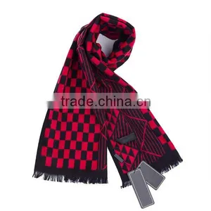 2015 New Fashion Cheap Jacquard Long 100% Silk Scarf for Men thumbnail-1