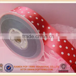 Polka Dot Printed Satin Ribbon for Cake Decoration thumbnail-1