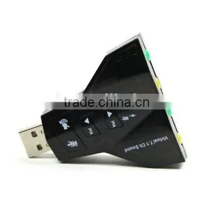 USB to 3D External Sound Card Audio Adapter Virtual 7.1 Channel CH Sound Mic Speaker Double Adaprter thumbnail-2