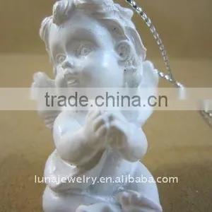 Beautiful Resin Baby Figurine, Home Decoration, White Resin Angle thumbnail-1