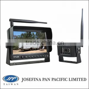 2.4GHz Wireless Backup Reversing Kit, 7" Wireless Rear View System With Wifi Night Vision IR Camera for Truck, Heavy Duty thumbnail-1