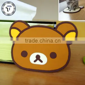 Novelty Animal Shape Bear Silicone Glass Coaster thumbnail-1