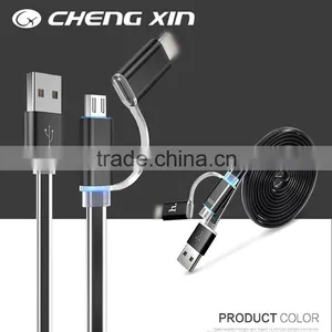 [CX]Hot Selling 2 in 1 Led Lighting Usb Data Cable for Mobile Phone With Led Light Micro Usb Charging Cable 2016 New Style Supplier's Choice thumbnail-4