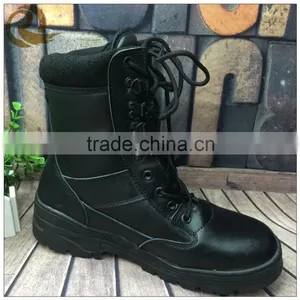 Wholesale Top Quality Leather Black Army Military Tactical Boots thumbnail-1