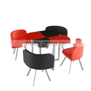 1 Table and 4 Chairs Dining Set Saving More Space thumbnail-1