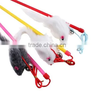 Funny Pet Cat Kitten Play Feather Teaser Rod Wand Playing Toy With Bell thumbnail-6