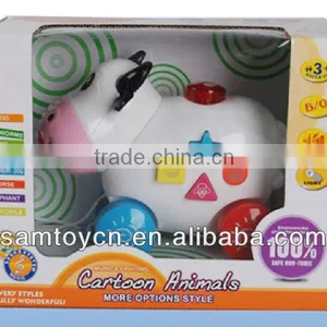 B/O Cartoon Cow Toy With Light,music thumbnail-1
