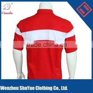 New Design Fashion Split Joint Polyester Polo Shirt thumbnail-2